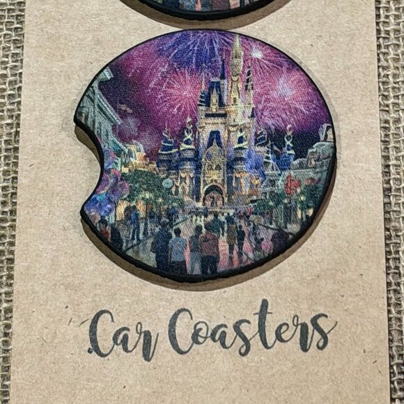 Magical Castle - Sublimation Neoprene Car Coasters - Picture 3 of 3